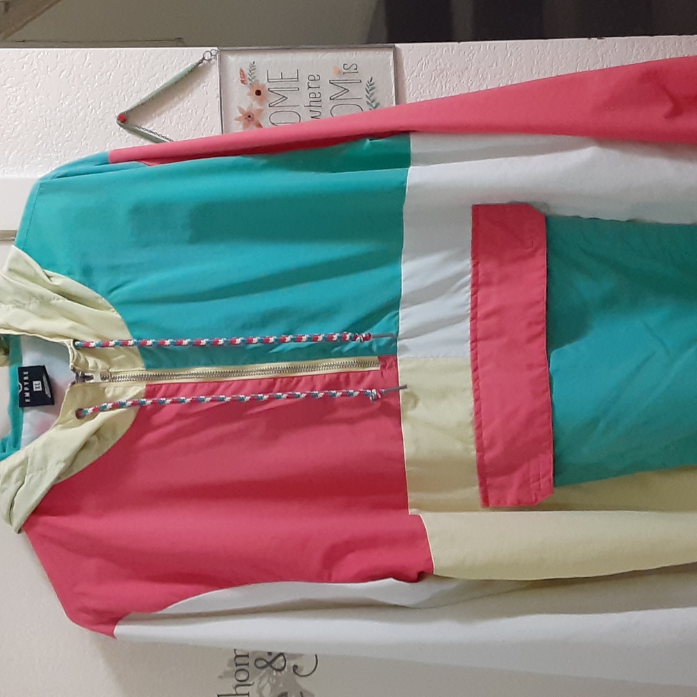 Windbreaker, Empyre, Size Xl, color Turquoise, Pink, White and Yello
